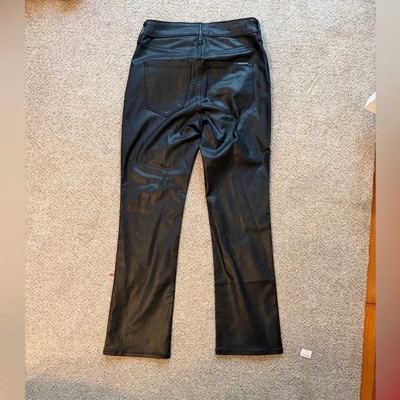 NWT WHBM Coated Kick Flare Jean in Vegas Coated Black size 00 - Picture 9 of 13